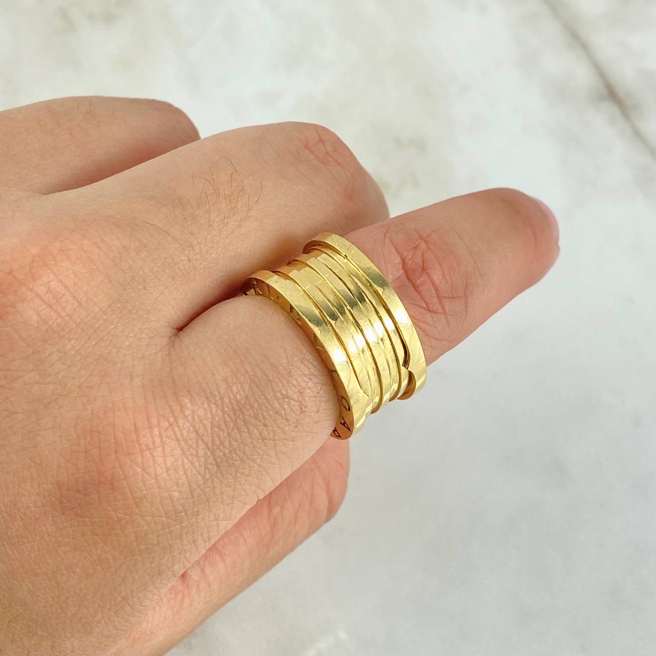 Rustic Ring 16.75gr / Size 8 1/2 / Yellow Gold Nac.Esp. ©