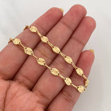 Diamond Cut Link Bracelet 2.8 g / 7 1/4 in / 4.4 mm 18K Yellow Gold