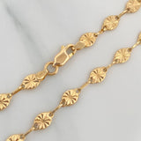 Diamond Cut Link Bracelet 2.8 g / 7 1/4 in / 4.4 mm 18K Yellow Gold