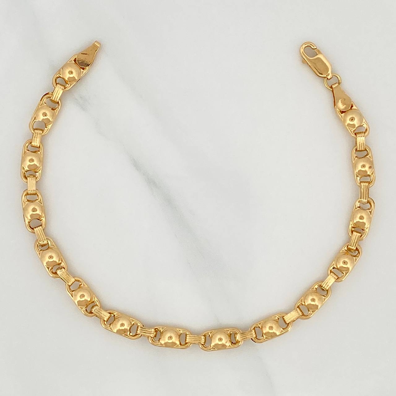 Rustic Bubbles Bracelet 4.45 g / 7 1/2 in / 4.3 mm 18K Yellow Gold