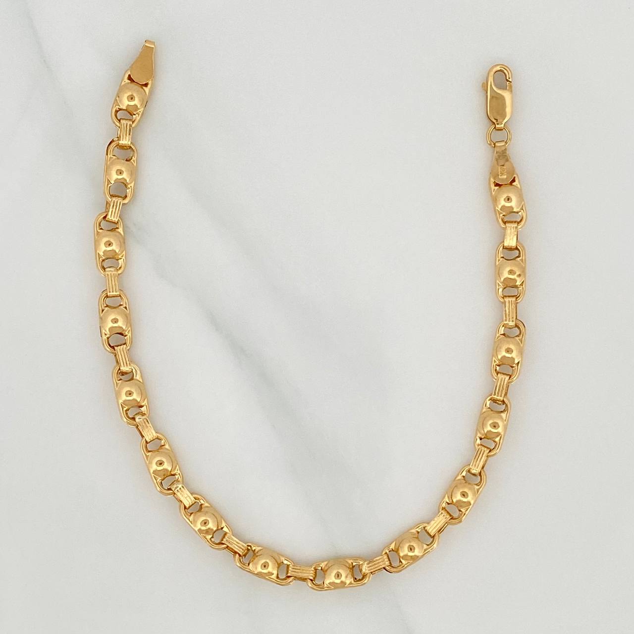 Rustic Bubbles Bracelet 4.45 g / 7 1/2 in / 4.3 mm 18K Yellow Gold
