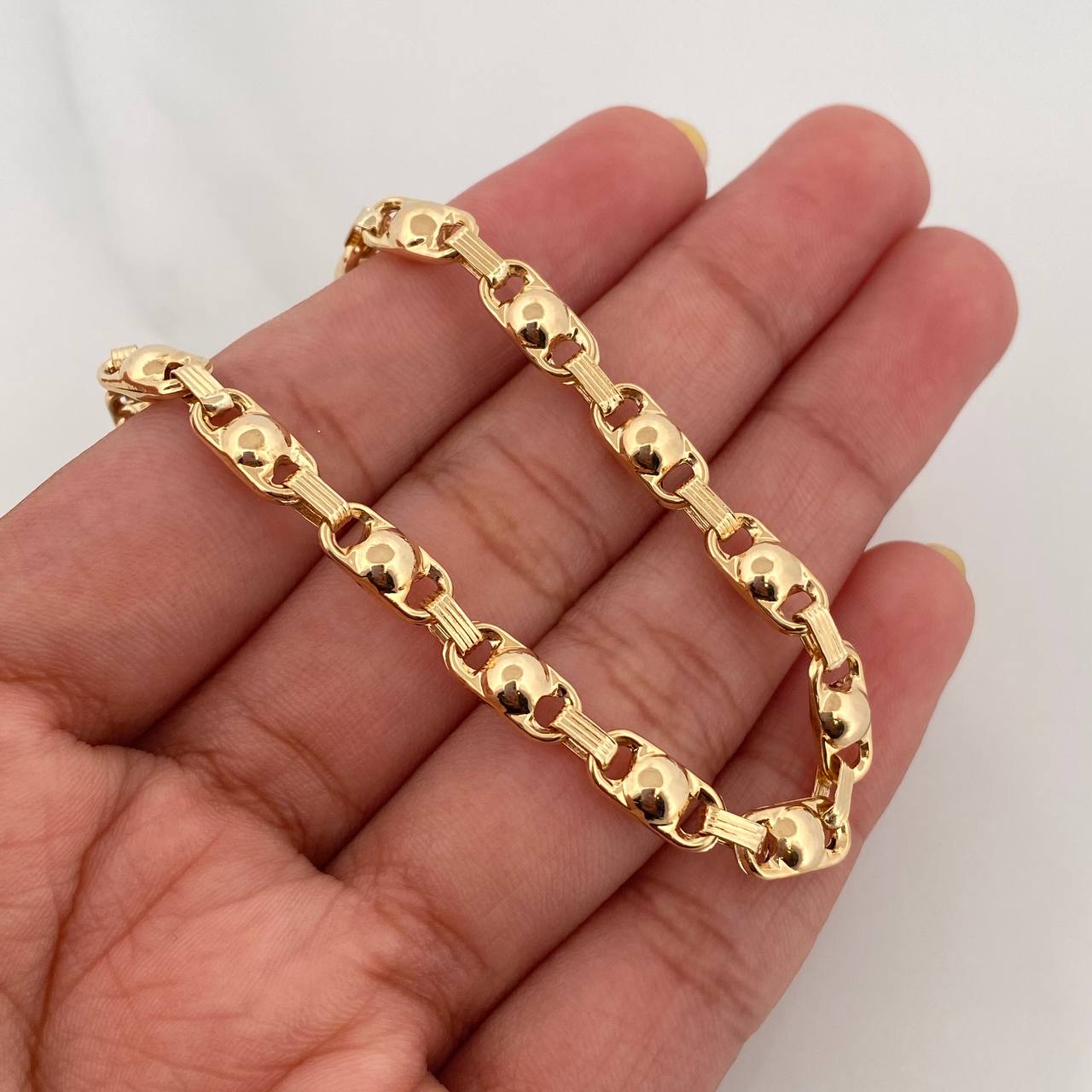 Rustic Bubbles Bracelet 4.45 g / 7 1/2 in / 4.3 mm 18K Yellow Gold