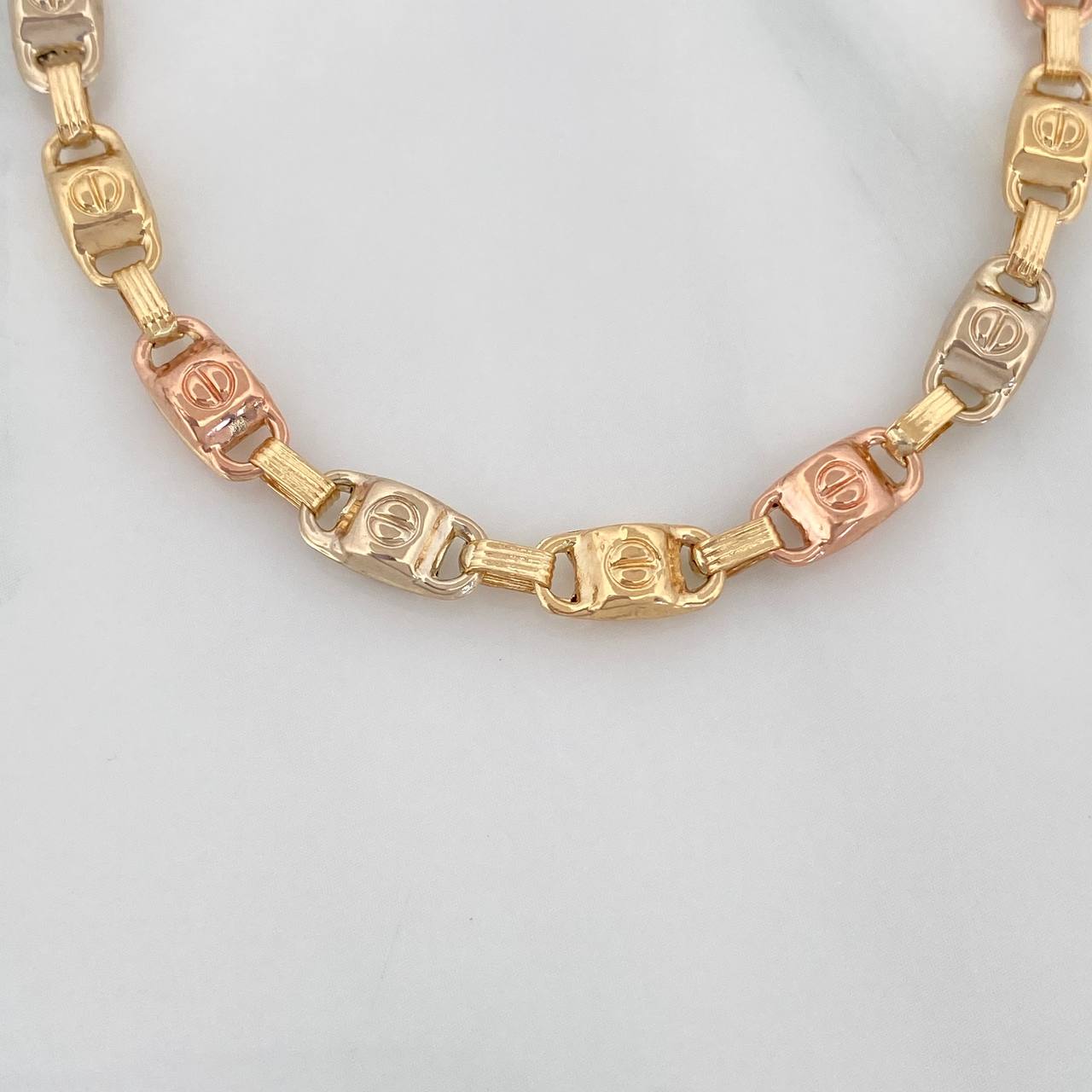 Rustic Bracelet Screws 5.4 g / 8 in / 4.9 mm Three Golds 18K