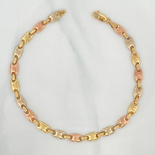 Tobillera Rustica Corona 7.25 g / 10 3/4 in / 5.6 mm Tres Oros 18K