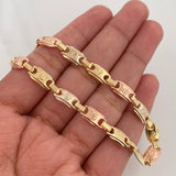 Rustic Crown Anklet 7.25 g / 10 3/4 in / 5.6 mm Three Golds 18K