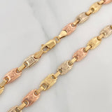 Rustic Crown Anklet 7.25 g / 10 3/4 in / 5.6 mm Three Golds 18K