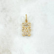 Dije Niña 1.4gr / 2cm / Circones Blancos Oro Amarillo 18K