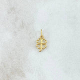 Dije Trebol 0.3gr / 1.4cm / Silueta Lisa Oro Amarillo 18K
