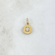 Pendant Rustic 0.5gr / 1.3cm / White Zircon 18K Yellow Gold