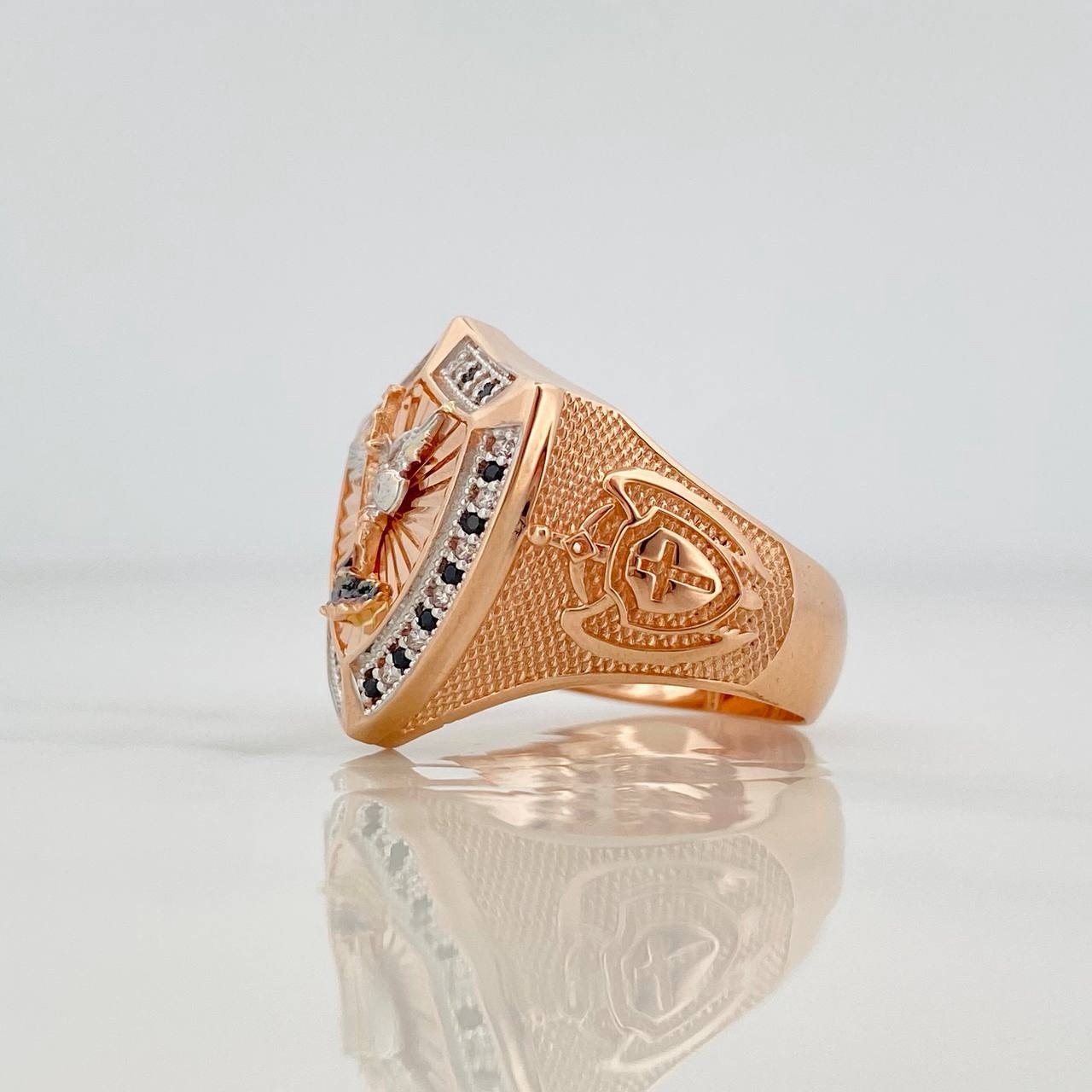 Anillo San Gabriel Arcángel 9.4g / T8 3/4 Tres Oros 18K