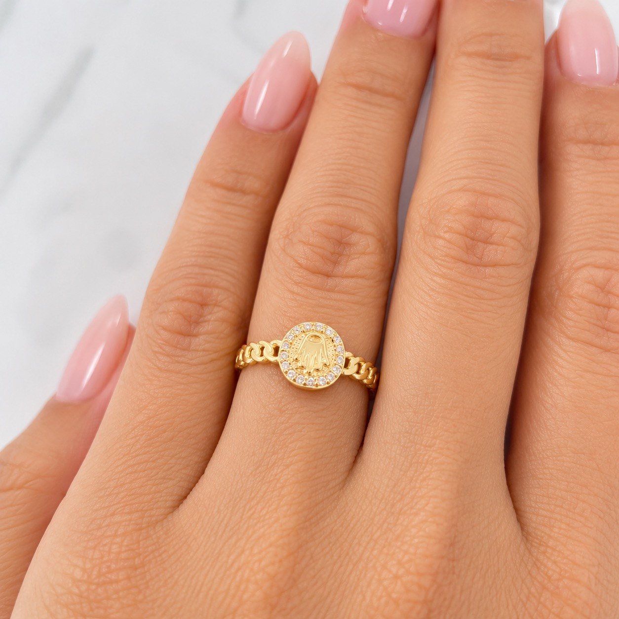 Crown Ring 1.95g / T7 Yellow Gold 18K