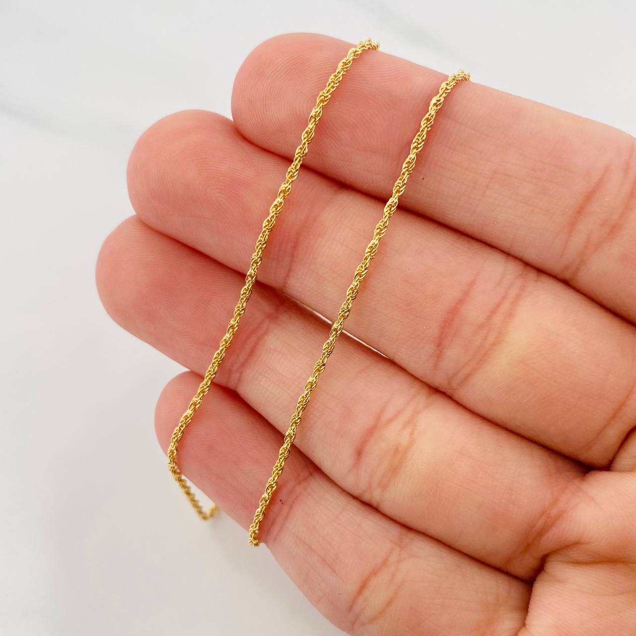 Cadena Lazo 1.15g / 60cm / 1.03mm Oro Amarillo 18K