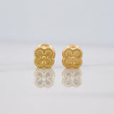 Clover Stud Earrings 0.65g / in / 5mm Yellow Gold 18K