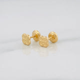 Clover Stud Earrings 0.65g / in / 5mm Yellow Gold 18K
