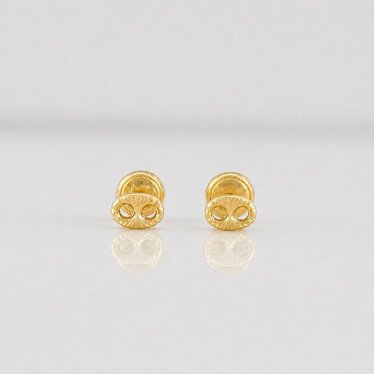 Stud Earrings GC 0.55g / in / 3.15mm Yellow Gold 18K