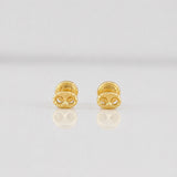 Stud Earrings GC 0.55g / in / 3.15mm Yellow Gold 18K