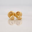 Stud Earrings Heart 0.5g / in / 3.2mm Yellow Gold 18K