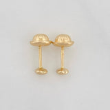 Stud Earrings Heart 0.5g / in / 3.2mm Yellow Gold 18K
