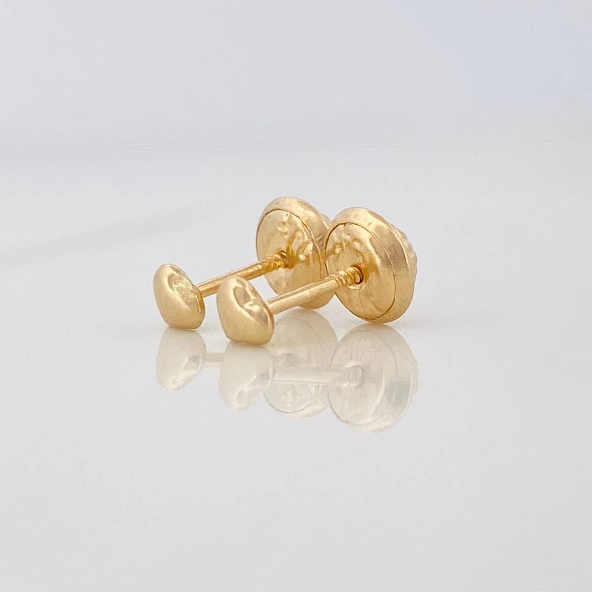 Stud Earrings Heart 0.5g / in / 3.2mm Yellow Gold 18K
