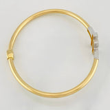 Bracelet Double Hoop T 7.3g / 6 in / 2.9mm Yellow Gold/ White Gold 18K