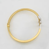 Bracelet Double Hoop T 8.85g / 7 1/2 in / 3mm Two Yellow White Gold 18K