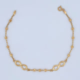 Pulso Infinito Espiga 2.55gr / 7 1/2 in / 3mm Oro Amarillo 18K &