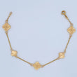 Pulso Trebol Aro Seguido 3.65gr / 7 1/4 in / 1.8mm Oro Amarillo 18K &