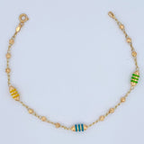 Pulso Barril Espiga 2.65gr / 7 1/2 in / 3mm Oro Amarillo 18K &