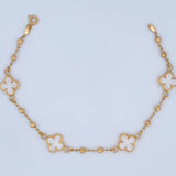 Pulso Trebol Espiga 4.15gr / 7 1/2 in / 2mm Oro Amarillo 18K &
