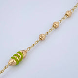 Pulso Barril Espiga 2.65gr / 7 1/2 in / 3mm Oro Amarillo 18K &