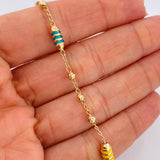 Pulso Barril Espiga 2.65gr / 7 1/2 in / 3mm Oro Amarillo 18K &
