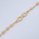 Pulso Infinito Espiga 2.55gr / 7 1/2 in / 3mm Oro Amarillo 18K &
