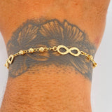 Pulso Infinito Espiga 2.55gr / 7 1/2 in / 3mm Oro Amarillo 18K &