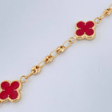 Pulso Trebol Gc 4.35gr / 7 1/4 in / 3mm Oro Amarillo 18K &
