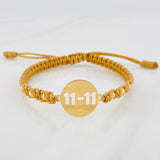 Pulsera Tejida Caqui 11-11 Oro Amarillo 18K