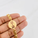 Pulsera Tejida Caqui 11-11 Oro Amarillo 18K