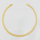 Pulso Cubano 2.4g / 8 1/4 in / 3.3mm Oro Amarillo 18K