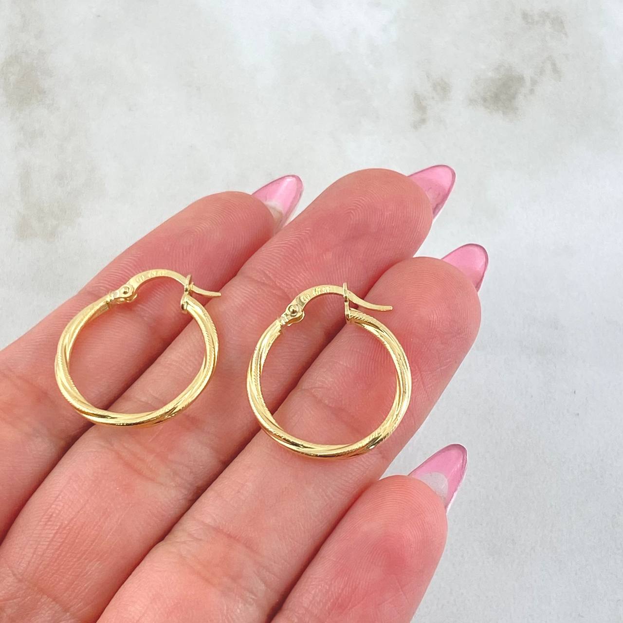 Candongas Lola 1.3gr / 1 in / Oro Amarillo 18K *