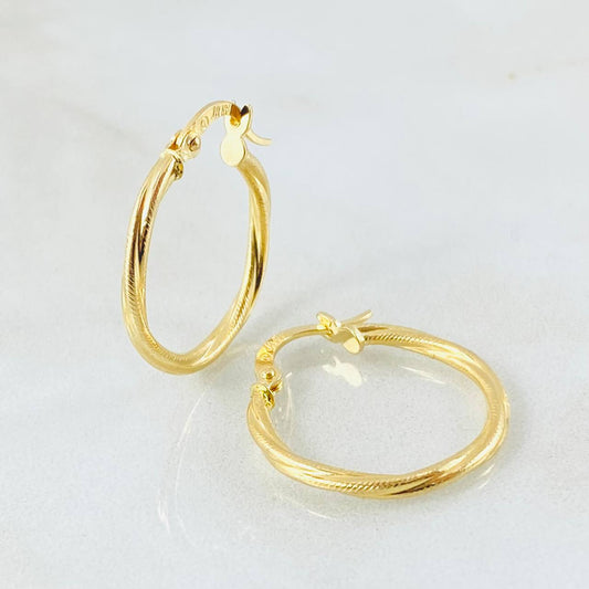 Candongas Lola 1.3gr / 1 in / Oro Amarillo 18K *
