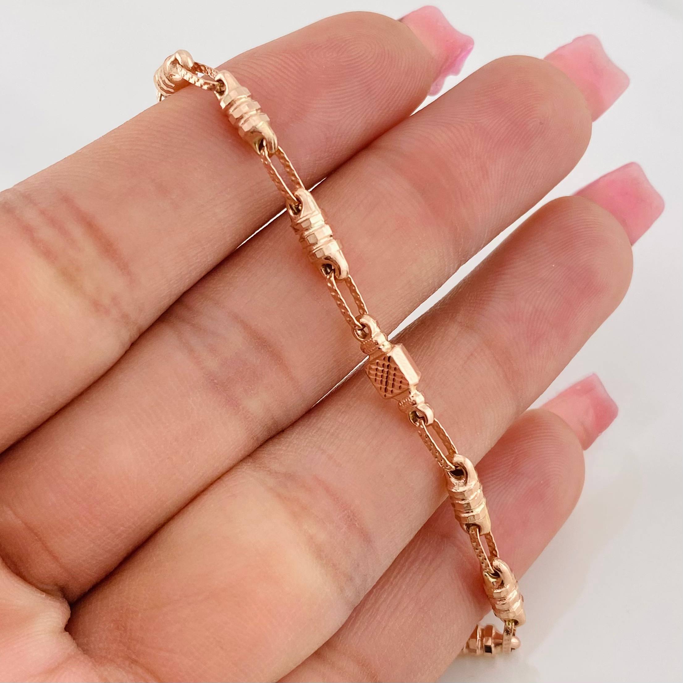 Pulso Rustico Cilindro 4.6g / 8 1/2 in / 3.59mm Oro Rosa 18K