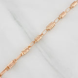Pulso Rustico Cilindro Largo 4.45g / 8 1/2 in / 4.25mm Oro Rosa 18K