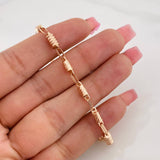 Pulso Rustico Cilindro Largo 4.45g / 8 1/2 in / 4.25mm Oro Rosa 18K
