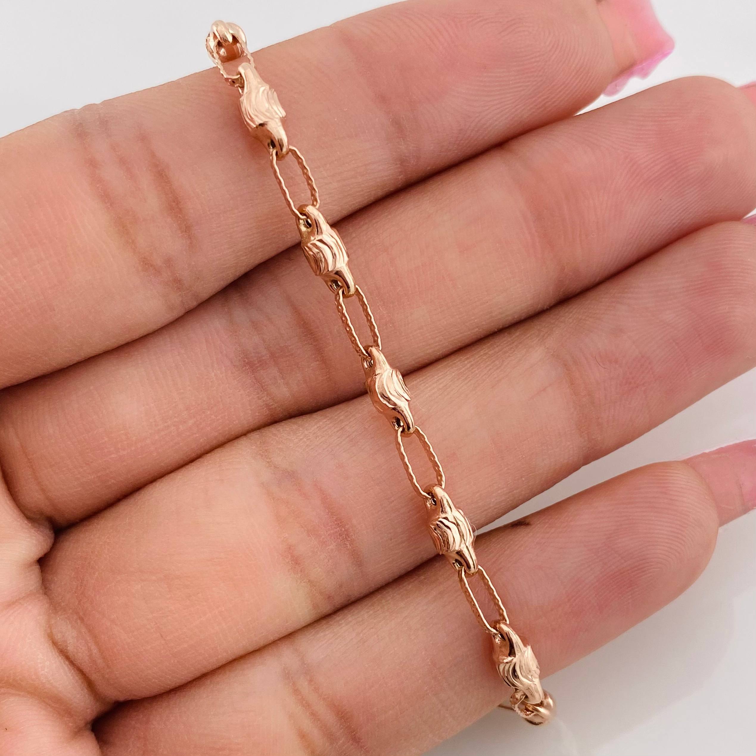 Pulso Rustico Cilindro 4.5g / 7 3/4 in / 3.34mm Oro Rosa 18K
