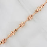 Pulso Rustico Eslabón Ovalado 4.8g / 8 1/4 in / 4.4mm Oro Rosa 18K