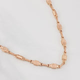 Cadena Rustica Cuadrada 12.3g / 24 in / 4.42mm Oro Rosa 18K