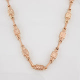 Cadena Rustica Cuadrada 12.15g / 24 in / 4.25mm Oro Rosa 18K