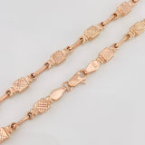 Cadena Rustica Cuadrada 12.3g / 24 in / 4.42mm Oro Rosa 18K