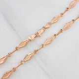 Cadena Rustica Eslabón 9.1g / 24 in / 4.37mm Oro Rosa 18K