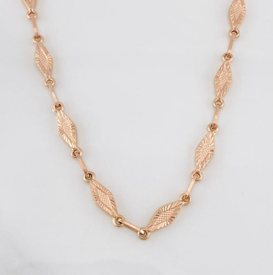 Rustic Link Chain 9.1g / 24 in / 4.37mm 18K Rose Gold