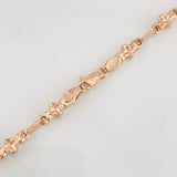 Cadena Rustica Flor 10.35g / 24 in / 4.9mm Oro Rosa 18K